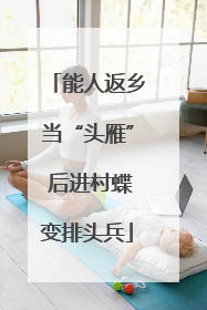 能人返乡当“头雁” 后进村蝶变排头兵