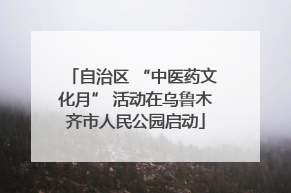 自治区 “中医药文化月” 活动在乌鲁木齐市人民公园启动