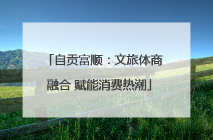 自贡富顺：文旅体商融合 赋能消费热潮
