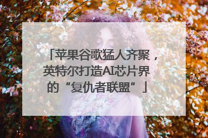 苹果谷歌猛人齐聚，英特尔打造AI芯片界的“复仇者联盟”