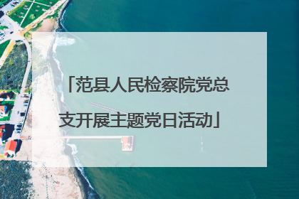 范县人民检察院党总支开展主题党日活动