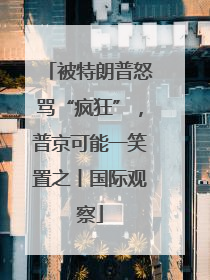 被特朗普怒骂“疯狂”，普京可能一笑置之丨国际观察