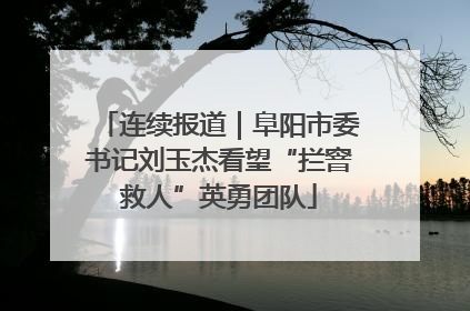 连续报道｜阜阳市委书记刘玉杰看望“拦窨救人”英勇团队