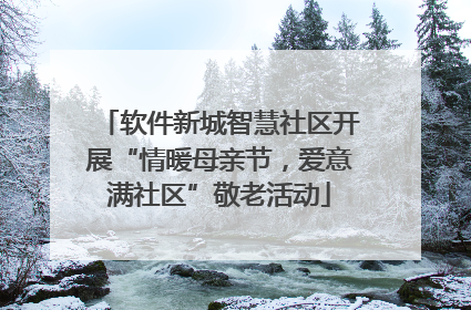软件新城智慧社区开展“情暖母亲节，爱意满社区”敬老活动