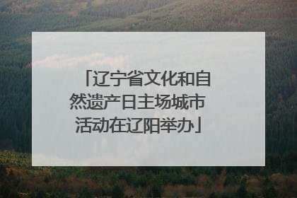 辽宁省文化和自然遗产日主场城市活动在辽阳举办