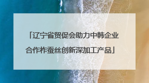 辽宁省贸促会助力中韩企业合作柞蚕丝创新深加工产品