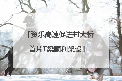 资乐高速促进村大桥首片T梁顺利架设