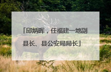 邱炳晖，任福建一地副县长、县公安局局长