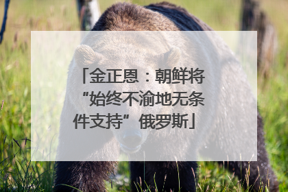 金正恩：朝鲜将“始终不渝地无条件支持”俄罗斯