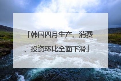 韩国四月生产、消费、投资环比全面下滑
