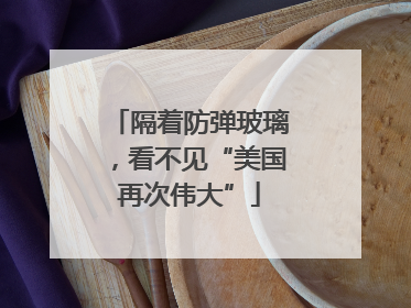 隔着防弹玻璃，看不见“美国再次伟大”