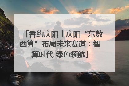 香约庆阳丨庆阳“东数西算”布局未来赛道：智算时代 绿色领航