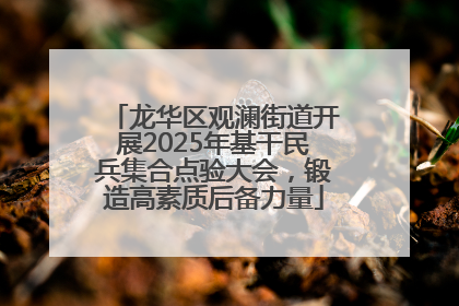 龙华区观澜街道开展2025年基干民兵集合点验大会，锻造高素质后备力量