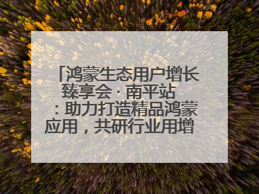 鸿蒙生态用户增长臻享会 · 南平站：助力打造精品鸿蒙应用，共研行业用增解决方案