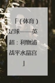 （体育）足球——英超：利物浦战平水晶宫