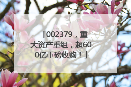 002379，重大资产重组，超600亿重磅收购！