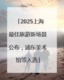 2025上海最佳旅游新场景公布，浦东美术馆等入选