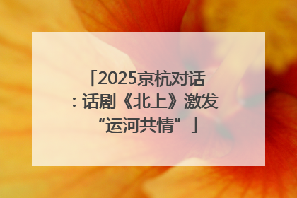 2025京杭对话：话剧《北上》激发“运河共情”