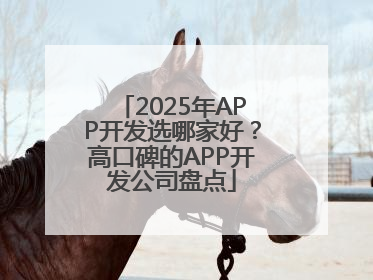 2025年APP开发选哪家好？高口碑的APP开发公司盘点