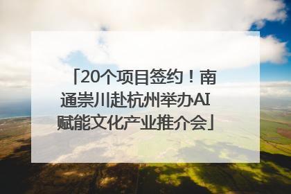 20个项目签约！南通崇川赴杭州举办AI赋能文化产业推介会