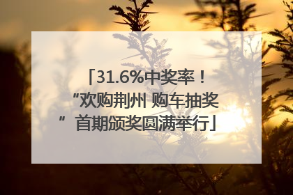31.6%中奖率！“欢购荆州 购车抽奖”首期颁奖圆满举行
