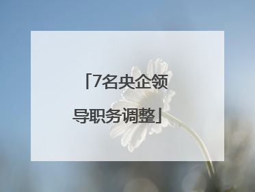 7名央企领导职务调整