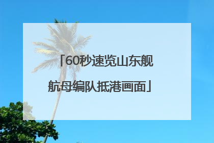 60秒速览山东舰航母编队抵港画面