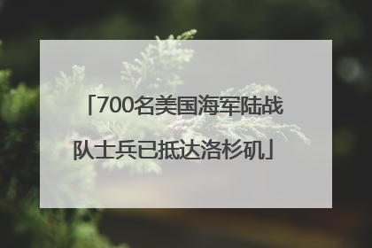 700名美国海军陆战队士兵已抵达洛杉矶