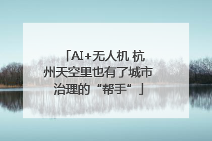 AI+无人机 杭州天空里也有了城市治理的“帮手”