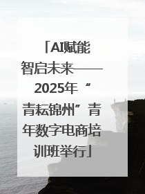 AI赋能 智启未来——2025年“青耘锦州”青年数字电商培训班举行